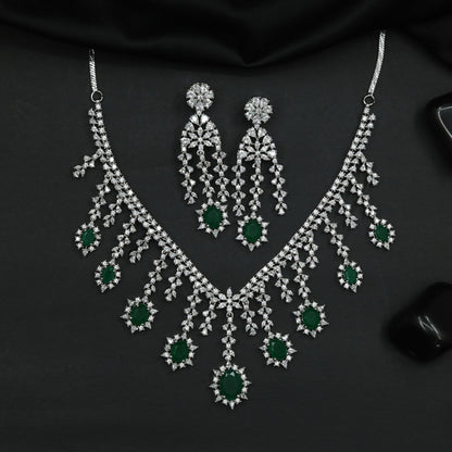 Necklace Featuring Branch Inspired Detailing and Drop Elements