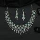 Rhodium Necklace with Decorative Floral Vine and Framed Elements