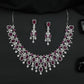Rhodium Necklace with Decorative Floral Vine and Framed Elements