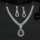 Floral Vine Necklace with Statement Drop Pendant