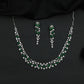 Rhodium Necklace Featuring Graduated Geometric Elements