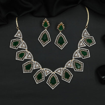 Openwork Geometric Necklace with Statement Appeal