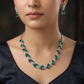 Rhodium Necklace Set with Leaf Links and Floral Clusters