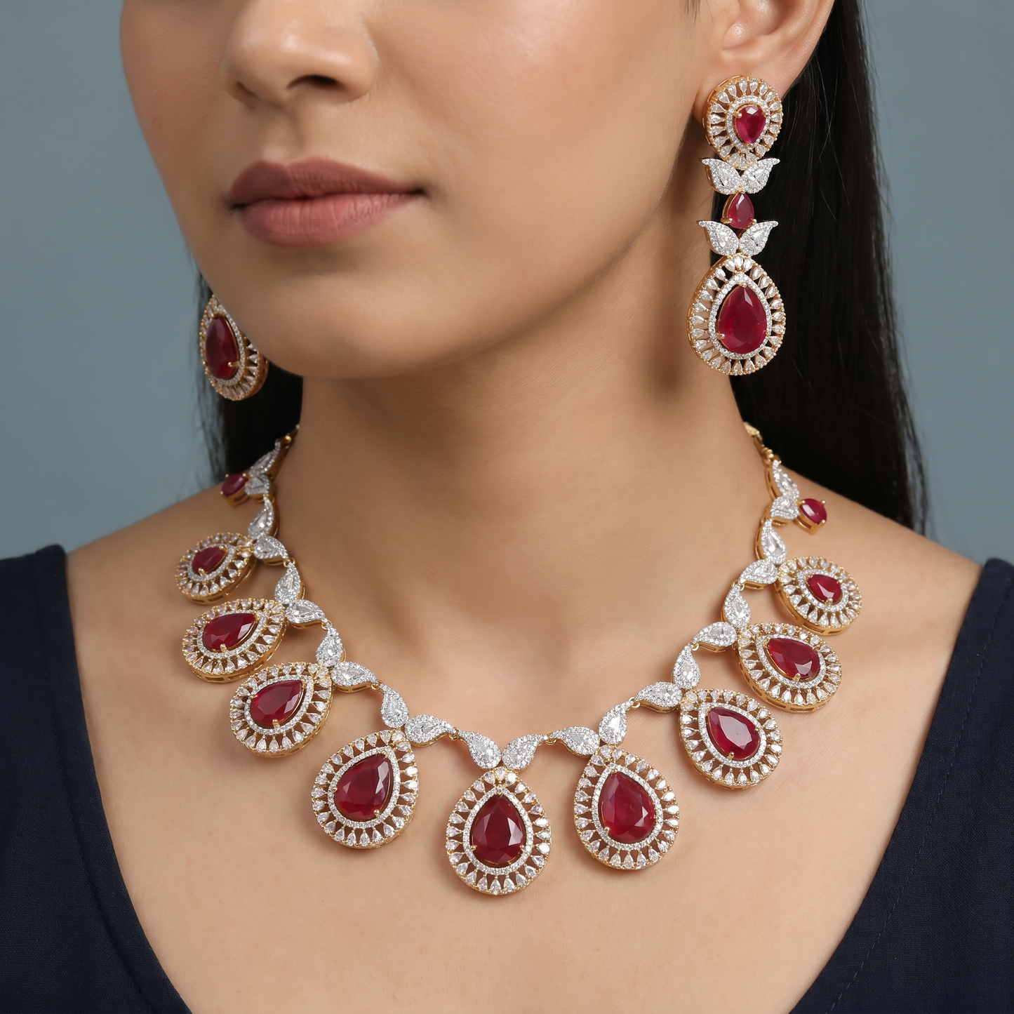Designer Inspired Necklace with Oval Medallion Styling
