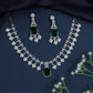 Crystal Fringe Necklace with Geometric Pendant Centerpiece
