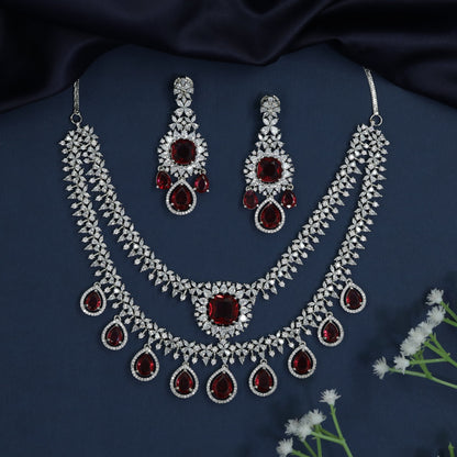 Statement Collar Necklace with Graduated Teardrop Fringe