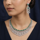 Crystal Fringe Necklace with Graduated Drop Accents