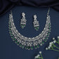 Floral Medallion Necklace with Cascading Drop Accents
