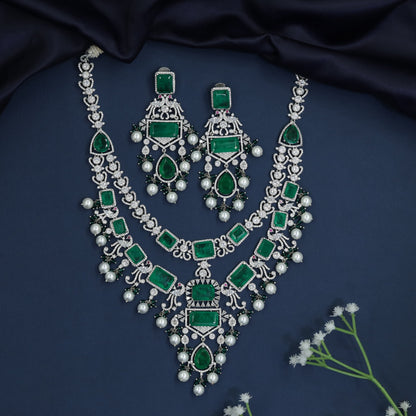 Editorial pick necklace with sculpted chandelier detailing