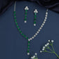 Scalloped station link necklace with drop centerpiece