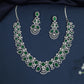 Rhodium Necklace with Medallion Link Construction and Festoon Elegance