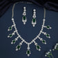 Bellflower Garland Rhodium Necklace with Festoon Collar Profile