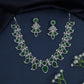 Floral garland necklace with pear drop highlights