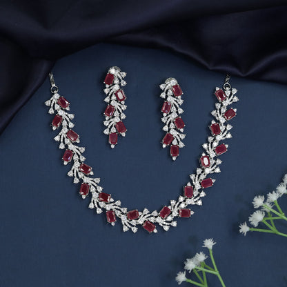 Botanical vine necklace with rectangular station detailing