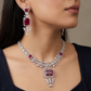 Designer inspired necklace with rectangular station accents