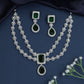 Circular frame necklace with pendant drop centerpiece