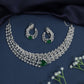 Sculpted leaf necklace with graduated branch construction