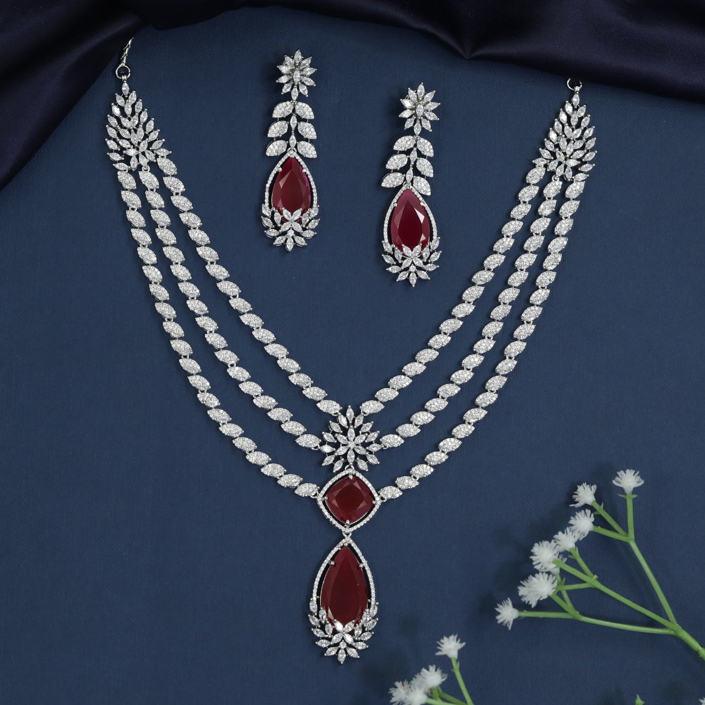 Designer inspired necklace with graduated strand styling
