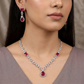 Lightweight station necklace with balanced drop detailing