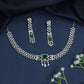Geometric collar choker with framed focal accent