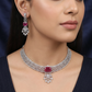 Lattice Weave Choker Set with Chandelier Drop