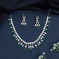 Scalloped station necklace with drop fringe detailing