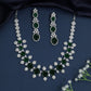 Prism Frame Oval Drop Statement Necklace with Dewdrop Fringe Detailing