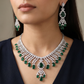 Necklace with Botanical Branch Motifs and Chandelier Edgework