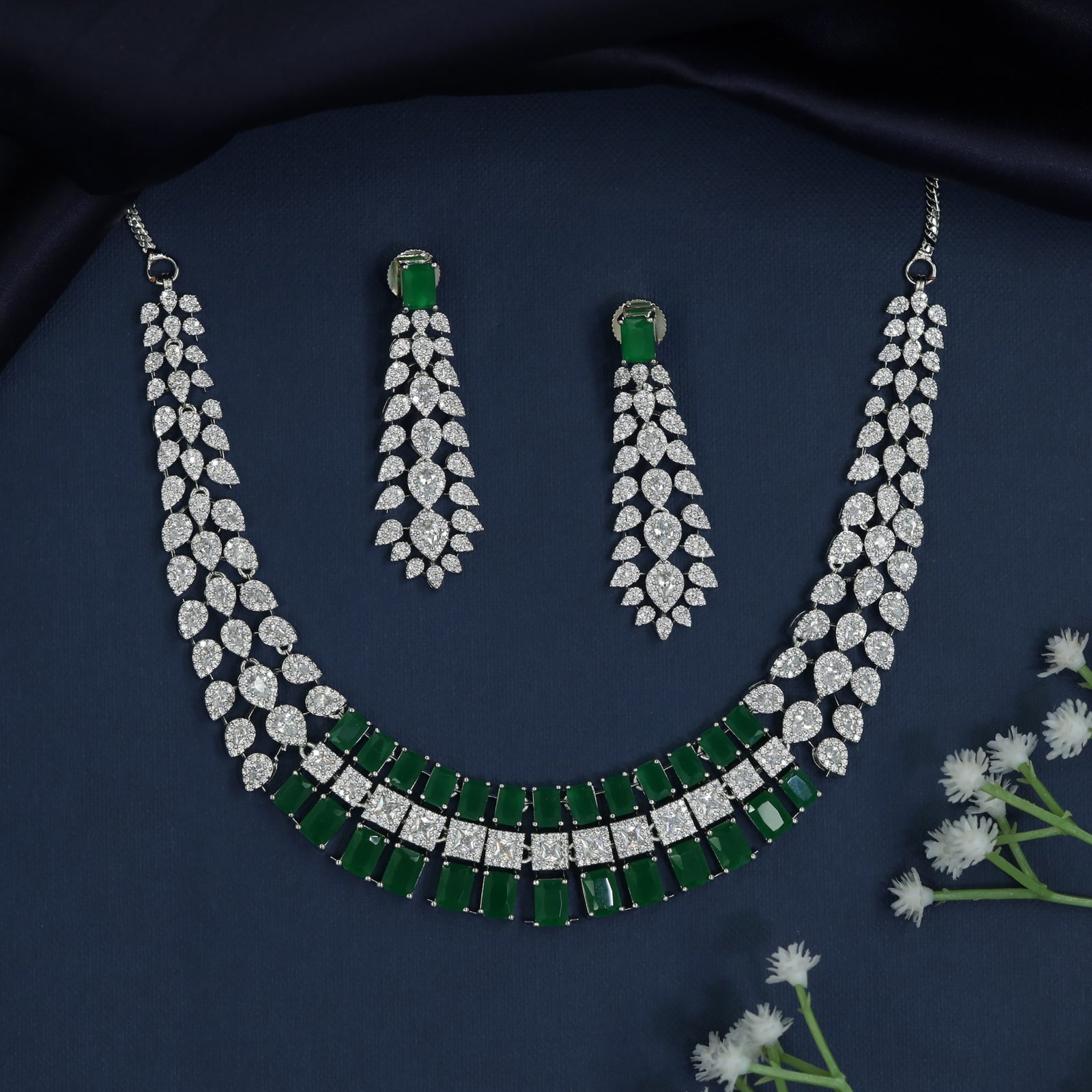 Necklace with Architectural Border Design and Crest Detailing