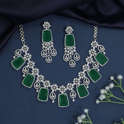 Gallery Frame Necklace with Festoon Medallion Border