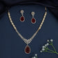 Necklace with Chevron Trail Construction and Halo Drop Detail