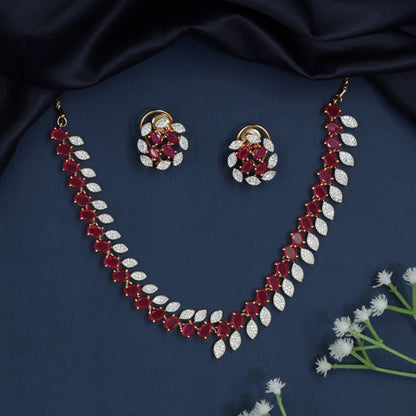 Botanical Trail Gj Necklace with Festoon Drop Detailing