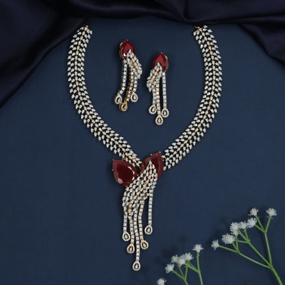 Laurel Cascade Gj Necklace with Draped Tassel Centerpiece