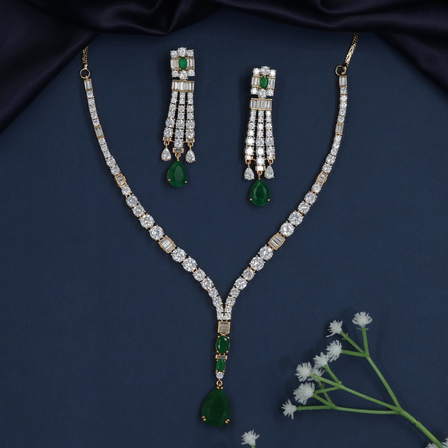 Necklace with Y-Drop Construction and Medallion Accent Detail