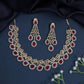 Gj Necklace with Halo Garland Construction and Rosette Elegance