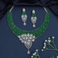 Necklace with Geometric Panel Arrangement and Halo Centerpiece