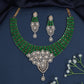 Necklace with Geometric Panel Arrangement and Halo Centerpiece