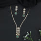 Kundan Drop Necklace Set with Pear Cut Statement Pendant Design