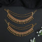 Antique Pearl Mati with Layered Pearl Drapes and Ruby Motif Border