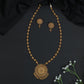 Antique Medallion Chain with Statement Pendant and Matching Stud Earrings