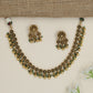 Traditional antique floral necklace with cascading bead accents