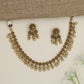 Traditional antique floral necklace with cascading bead accents