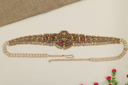 Cultural Waist Belt with Ornamental Lakshmi Framework