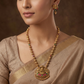 Traditional Antique Chain with Lakshmi Pendant and Textured Bead Strands