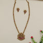 Traditional Antique Chain with Lakshmi Pendant and Textured Bead Strands