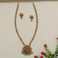 Traditional Antique Chain with Lakshmi Pendant and Textured Bead Strands