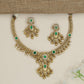 Scrollwork pendant necklace with decorative drop border detailing