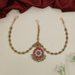 Ornate Antique Head Set Finished with Detailed Circular Borders and Seed Accents