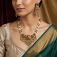 Grand floral beads necklace with cascading ornamental motifs