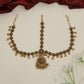 Temple Antique Head Set with Multi-Petal Flower Pendant and Cluster Drops